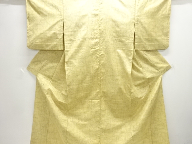 JAPANESE KIMONO / ANTIQUE HITOE KIMONO / SILK / TSUMUGI / WOVEN KIKU